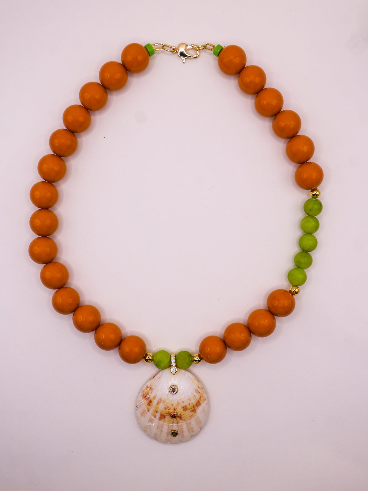 Citrus Seashell Necklace